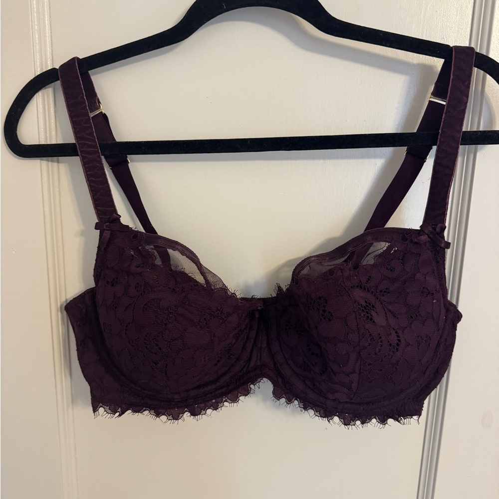 Cacique Purple Lace Underwire Bra